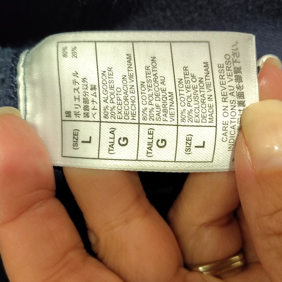 Disney Parks Navy up Up Sweatshirt Hooded Jacket Size Large Grumpy Dwarf Logo - Picture 9 of 9